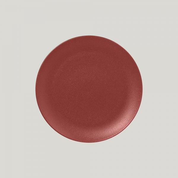 Тарелка NeoFusion Magma круглая плоская, 21 см (бордовый цвет) 