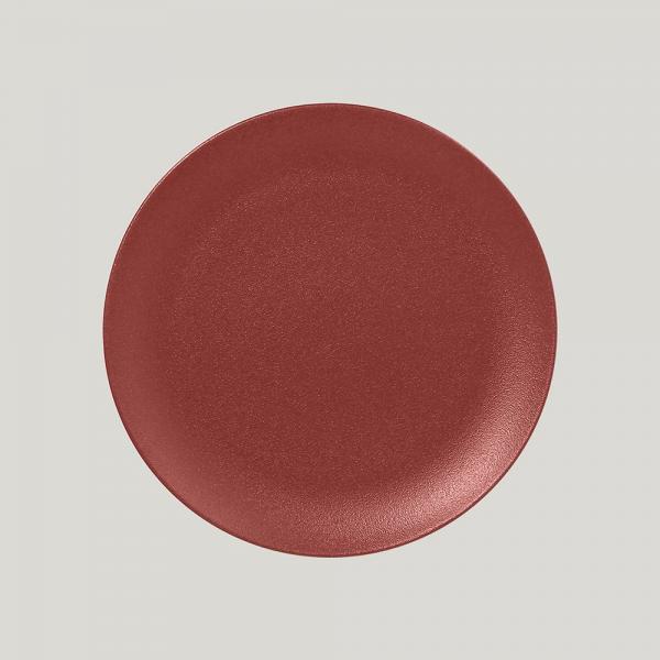 Тарелка NeoFusion Magma круглая плоская, 24 см (бордовый цвет) NFNNPR24DR