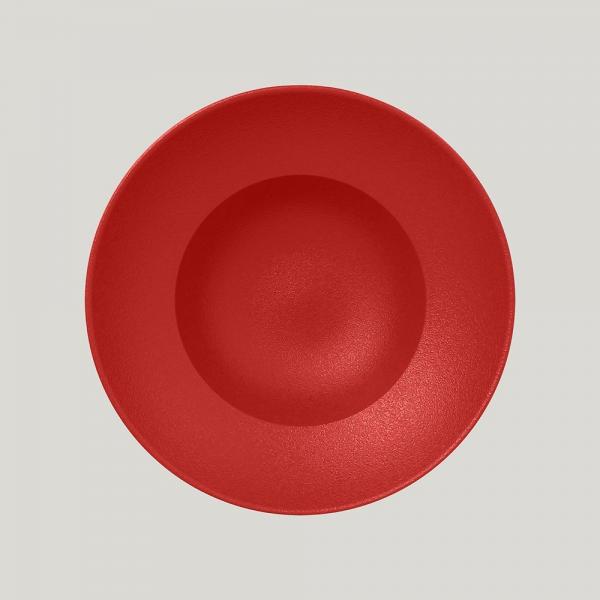Тарелка Neofusion Ember круглая глубокая, 23 см (красный цвет) NFCLXD23BR