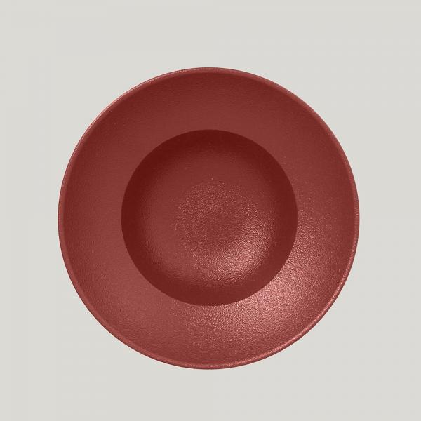 Тарелка NeoFusion Magma круглая глубокая, 23 см (бордовый цвет) 