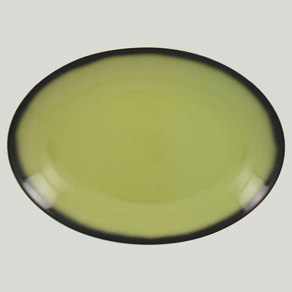 Блюдо овальное l=26 см зеленый цвет серия LEA RAK-Porcelain, LENNOP26LG