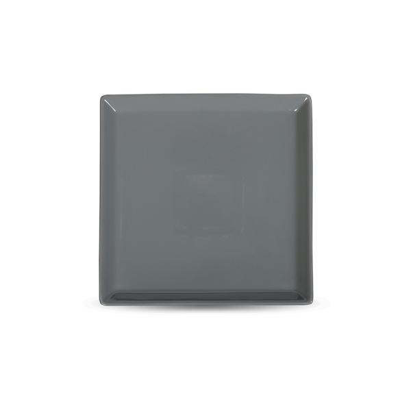 Тарелка квадратная «Corone» 169 мм серая