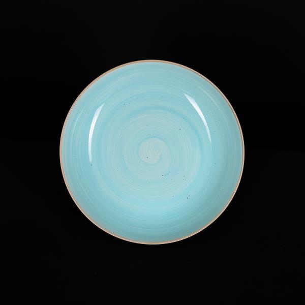 Тарелка глубокая без бортов 205 мм голубая «Corone Natura»