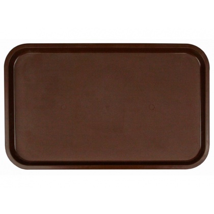 Поднос столовый из полипропилена 530 x 330 мм темно-коричневый