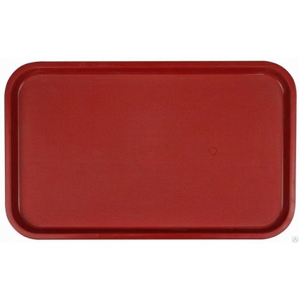 Поднос столовый из полипропилена 530 x 330 мм темно-красный