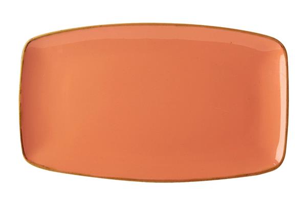 Блюдо прямоугольное с закругленными краями 31 X 18 см оранжевое /10/