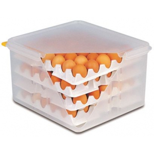 Контейнер для хранения яиц 35,4*32,5 см h= 20 см 8 лотков с крышкой полиэтилен 