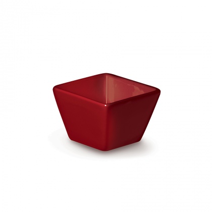 Емкость для соуса квадратная «Corone» 63х63 мм красная