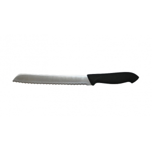 Нож для хлеба 200/330 мм. черный с волн.кромкой HoReCa Icel /1/