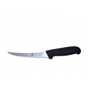 Нож обвалочный 130/260 мм. изогнутый (гибкое лезвие), пластик. ручка черный SAFE Icel /1/