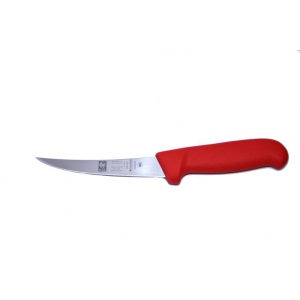 Нож обвалочный 130/260 мм. изогнутый (полугибкое лезвие) красный SAFE Icel /1/