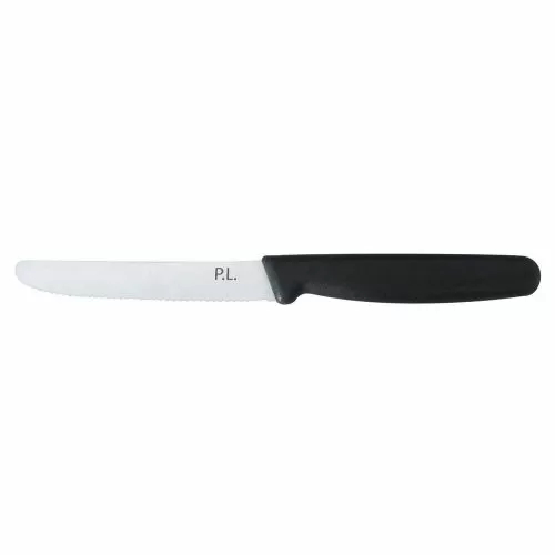 Нож PRO-Line для нарезки, волнистое лезвие, 16 см, ручка черная пластиковая, P.L. Proff Cuisine 