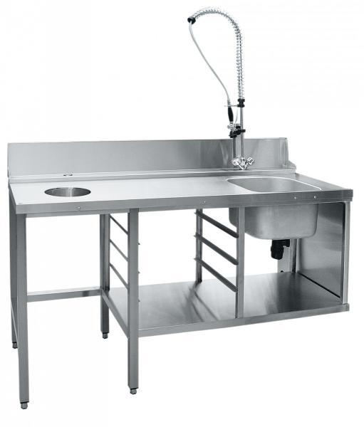 Стол предмоечный (входной) для купольных посудомоечных машин СПМП-6-7