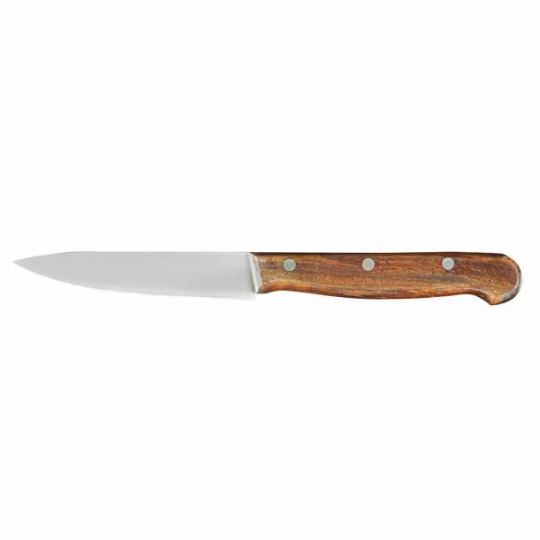 Нож для чистки овощей и фруктов 10 см, деревянная ручка P.L. Proff Cuisine