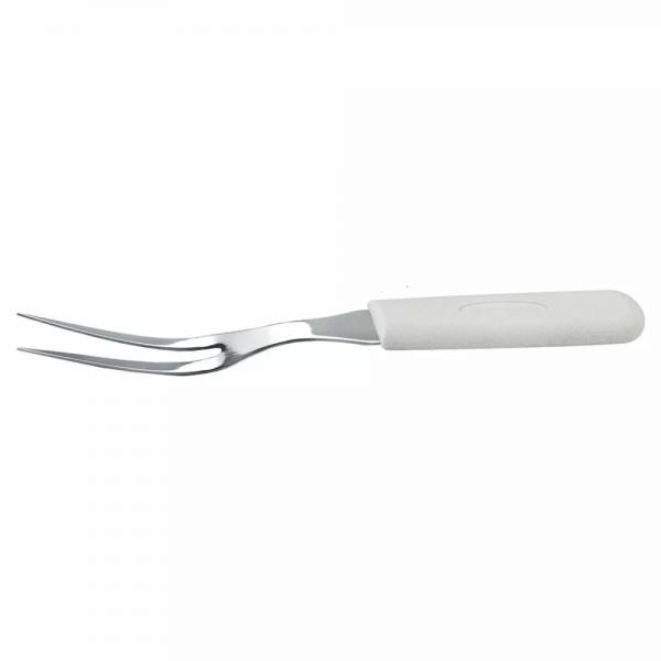 Вилка поварская PRO-Line белая 20 см, металлическая с пластиковой ручкой P.L. - Proff Chef Line