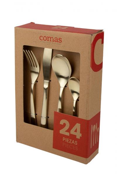 Набор из 24 приборов серия ВCN COLORS шампань COMAS (Испания)