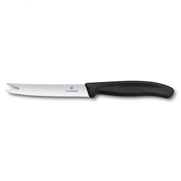 Нож Victorinox (Швейцария) для мягких сыров 11 см, волнистое лезвие