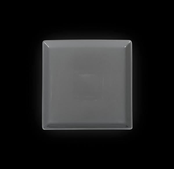 Тарелка квадратная «Corone» 275 мм серая