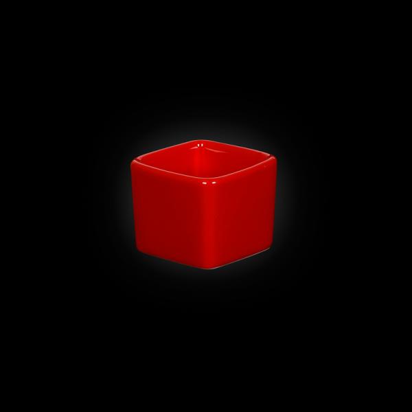 Емкость для соуса квадратная «Corone» 60 мл красная