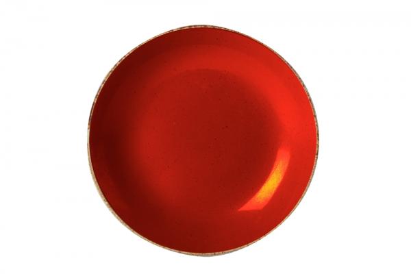 Тарелка глубокая без рима 210 мм красная 