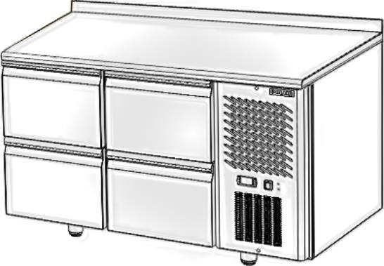 Стол холодильный TM2GN-22-G
