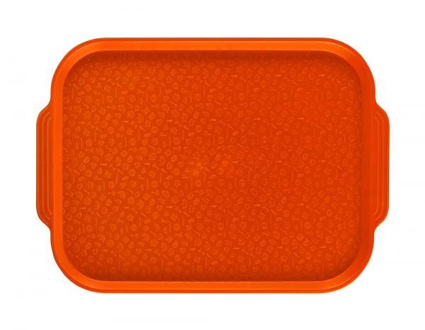 Поднос столовый 450 х 355 мм с ручками оранжевый