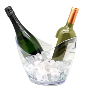 Ведро для шампанского пласт. 265*200/155*110 мм h=200 мм 3000 мл с ручками для 2-х бутылок Vin Bouquet (Испания)