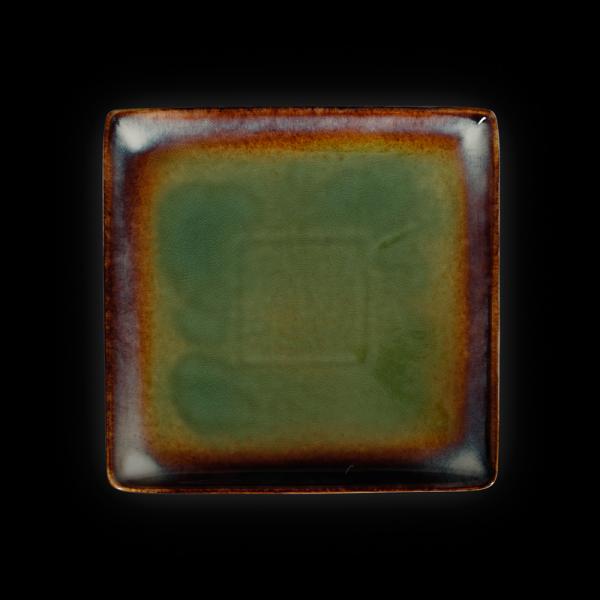 Тарелка квадратная «Corone Verde» 158 х 158 мм синий+зеленый